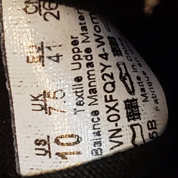 Vintage Vans Black White Lace Up Low Top Worn Spots On Sole Wmns 10 Plaid Check - Picture 6 of 12